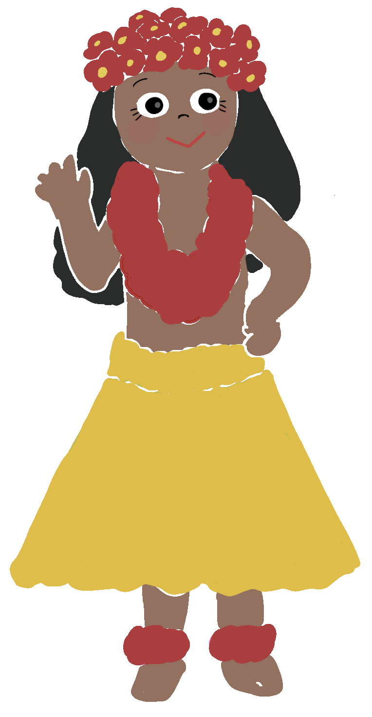 手を振るフラガール